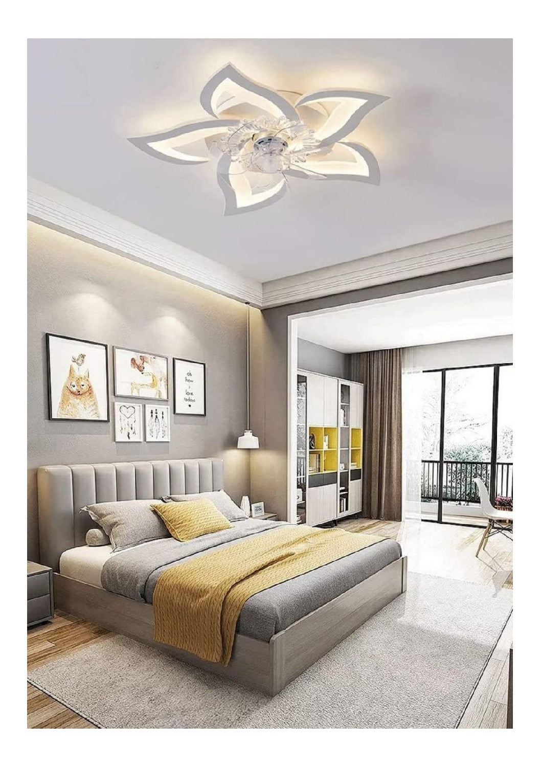 Luminaire Blanc et Ambre a presence elegante et lumiere agreable