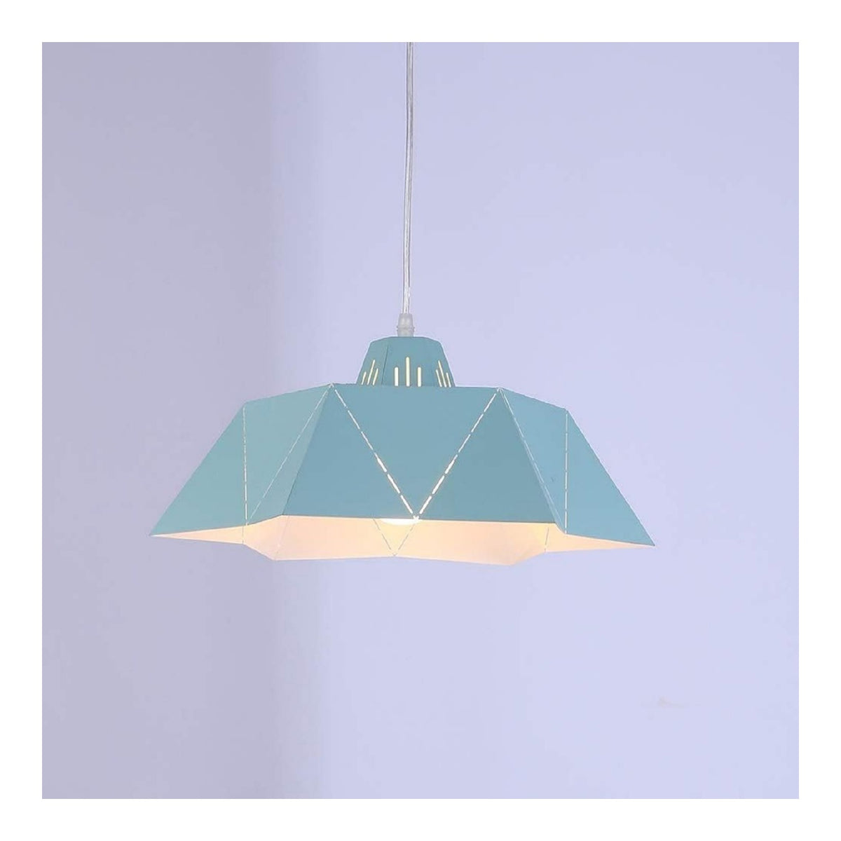 Lustre decoratif Ambre et Bleu avec diffusion lumineuse harmonieuse E27