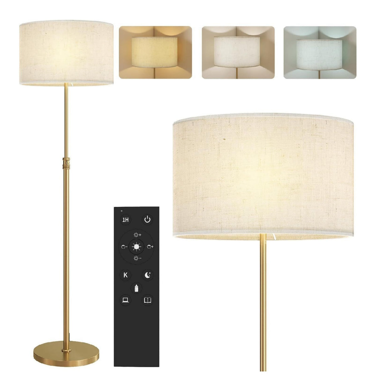 Eclairage Dore et Ambre contemporain en version lampadaire