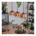 Suspension Noir et Ambre au style moderne avec conception fonctionnelle 15 W IP20 E27