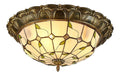 Plafonnier Ambre et Beige a presence elegante et lumiere agreable 24W