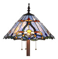 Lampadaire decoratif Bleu avec diffusion lumineuse harmonieuse E27