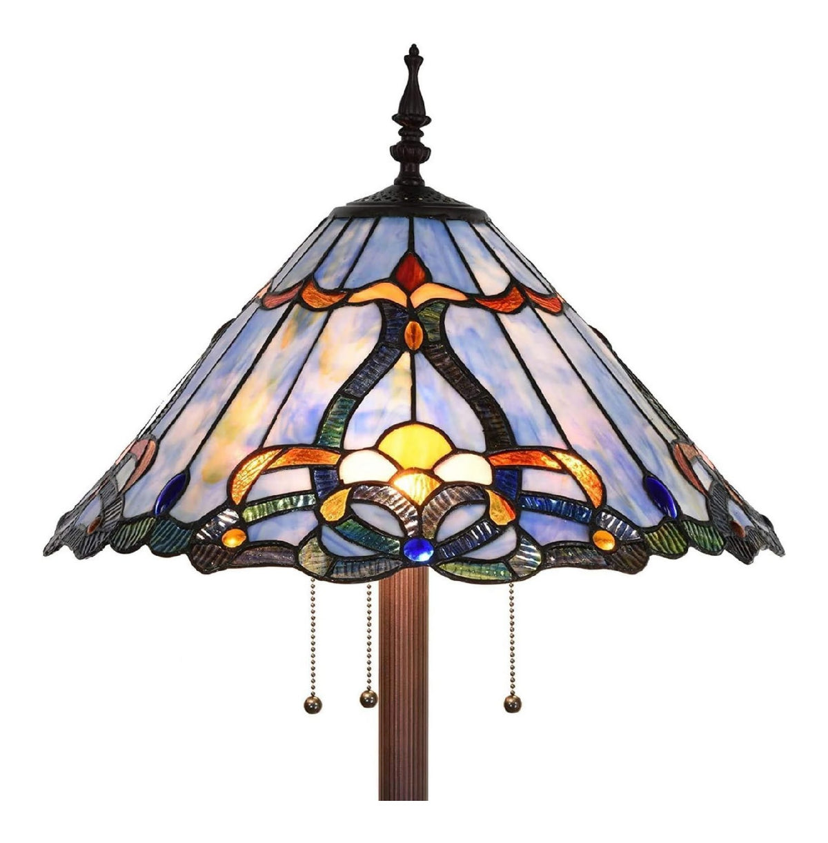 Lampadaire decoratif Bleu avec diffusion lumineuse harmonieuse E27
