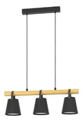 Luminaire Noir et Blanc a silhouette graphique de type suspension 10 W E27