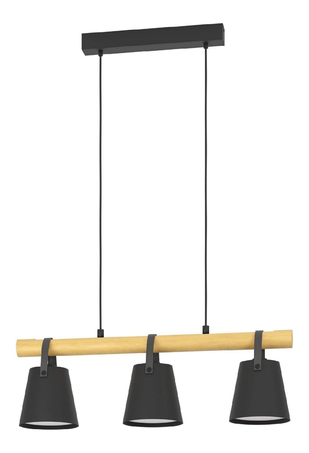 Luminaire Noir et Blanc a silhouette graphique de type suspension 10 W E27