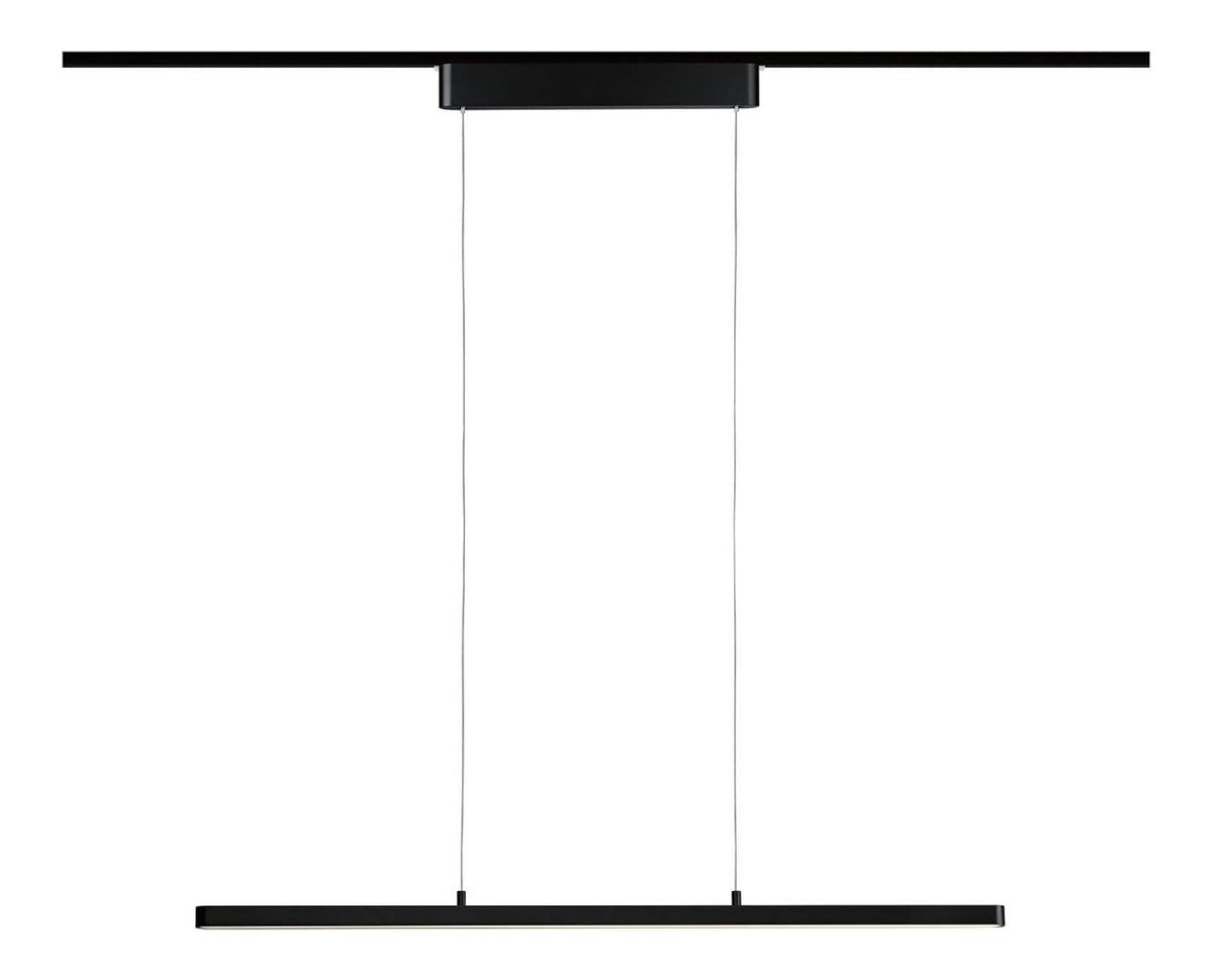 Suspension Noir et Blanc aux lignes epurees avec eclairage confortable 41 W 2700 K