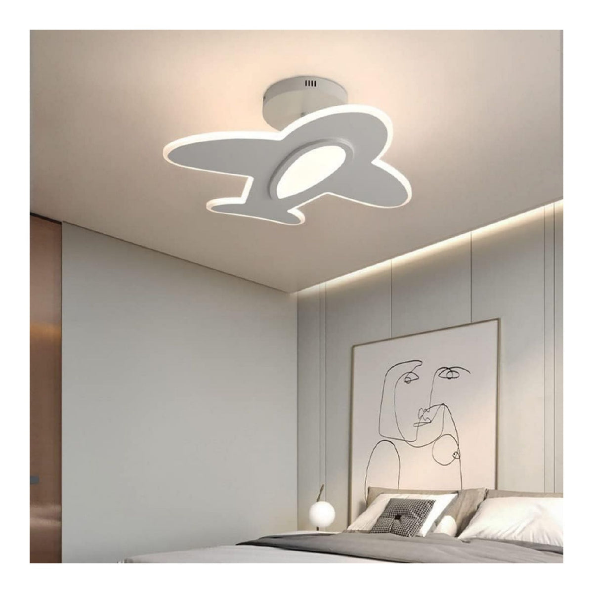 Eclairage Blanc et Ambre contemporain en version lustre 40W 3000K
