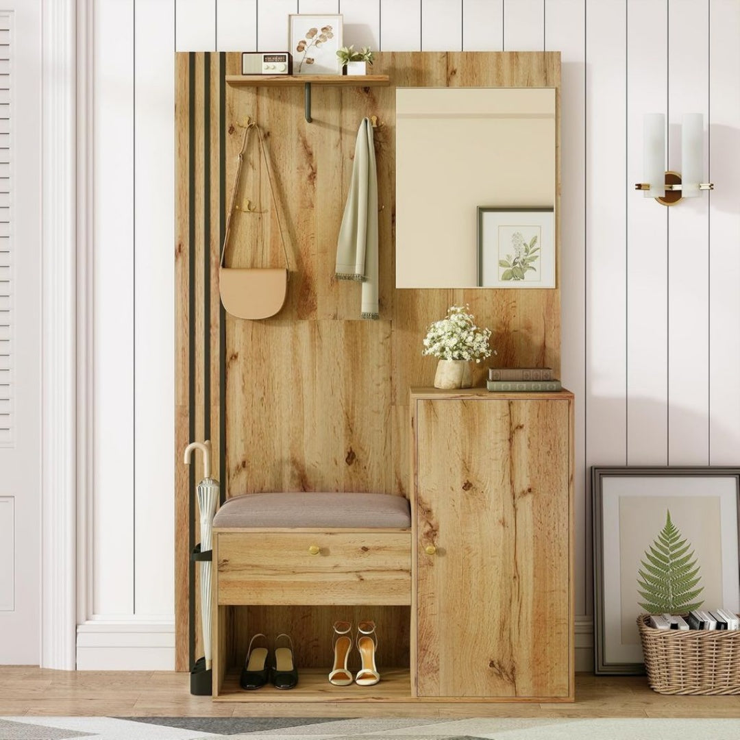 Chariots multi-usages avec tiroirs sur roulettes naturel