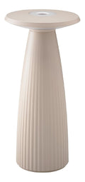 Solution lumineuse Blanc et Beige au dessin sobre en format lampe de table IP54