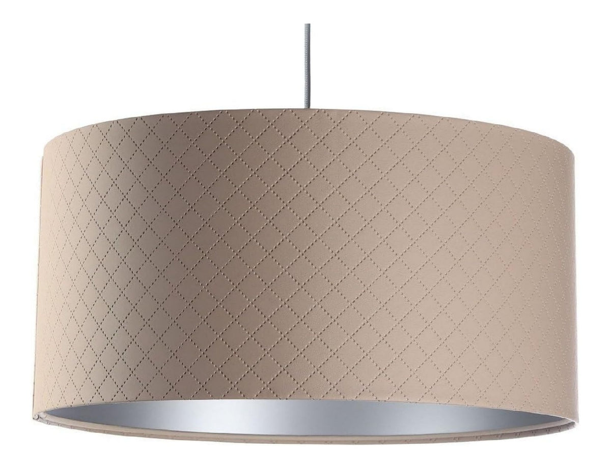 Eclairage Argente et Beige contemporain en version suspension 60 W IP20