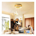Solution lumineuse Blanc et Dore au dessin sobre en format suspension 24W 3000K