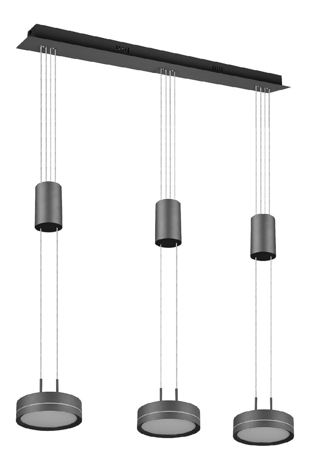 Suspension Blanc et Rouge aux lignes epurees avec eclairage confortable 3000K