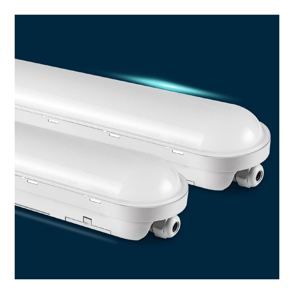Plafonnier Blanc et Rouge a presence elegante et lumiere agreable 60W IP65 6000K