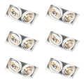 Spot de plafond Blanc et Ambre aux lignes epurees avec eclairage confortable IP20 GU10