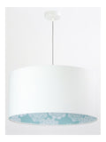 Luminaire Blanc et Bleu a silhouette graphique de type suspension 60 W IP20