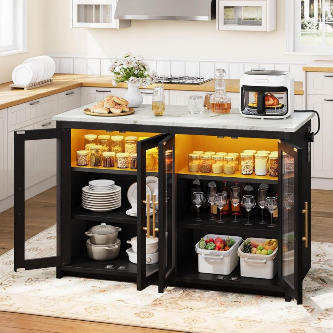 Armoires vitrees de presentation reglable noir variante 2036