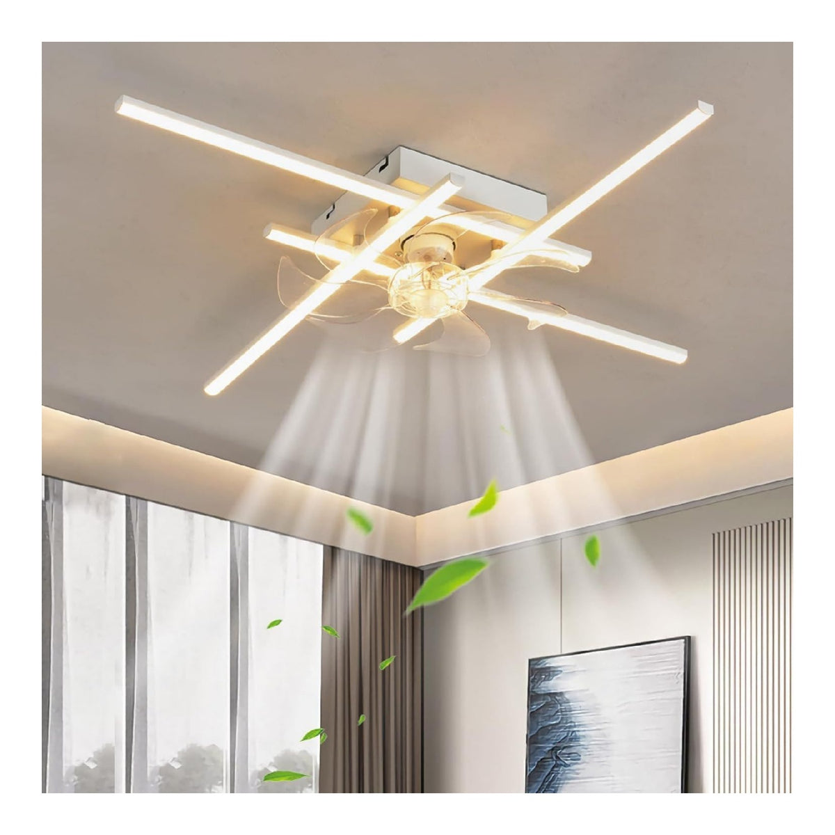 Luminaire Blanc et Ambre aux lignes epurees avec eclairage confortable