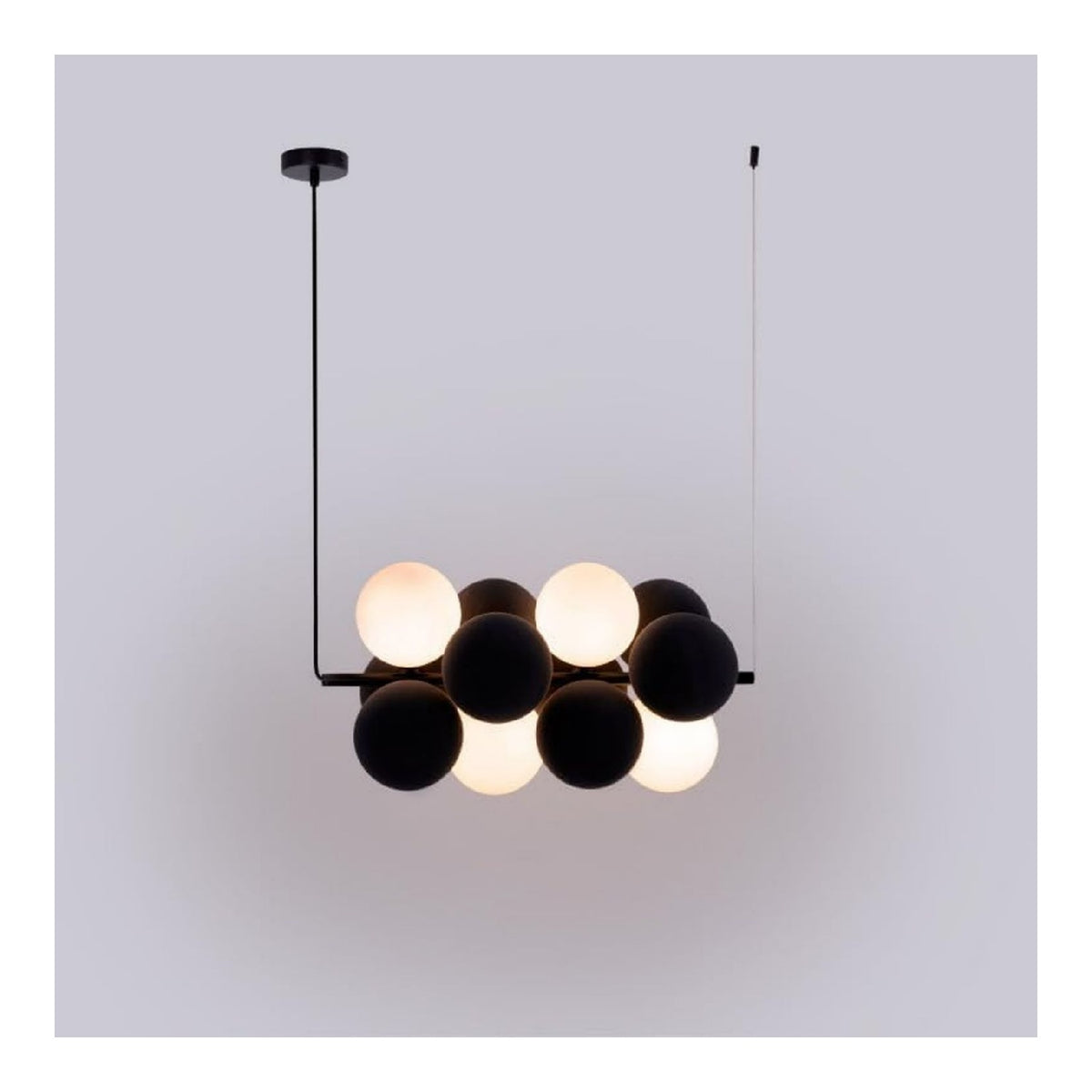 Eclairage Gris et Vert contemporain en version suspension 5 W