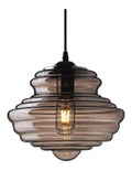 Suspension Ambre aux lignes epurees avec eclairage confortable 60 W E27 L5-8691
