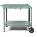 Rangements avec tiroirs finition bois argente