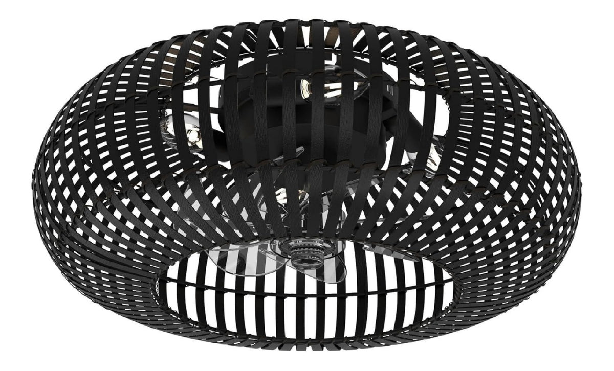 Luminaire Noir et Ambre a presence elegante et lumiere agreable E27