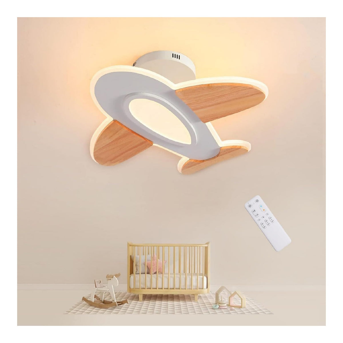 Plafonnier Blanc et Ambre aux lignes epurees avec eclairage confortable 40W 3000K