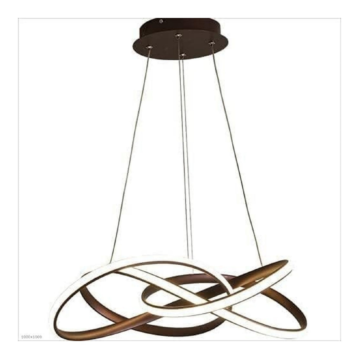 Luminaire Blanc et Marron a silhouette graphique de type suspension 64 W 6500K E27