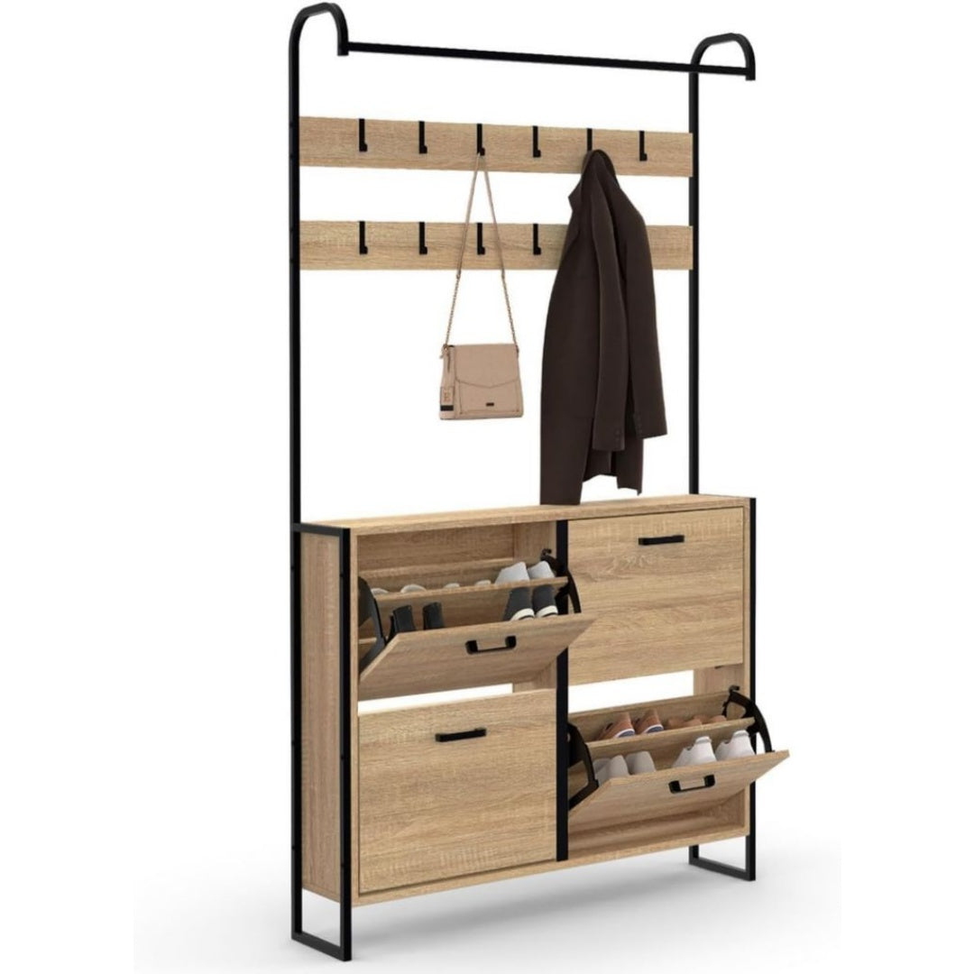 Commodes avec tiroirs structure metal chene