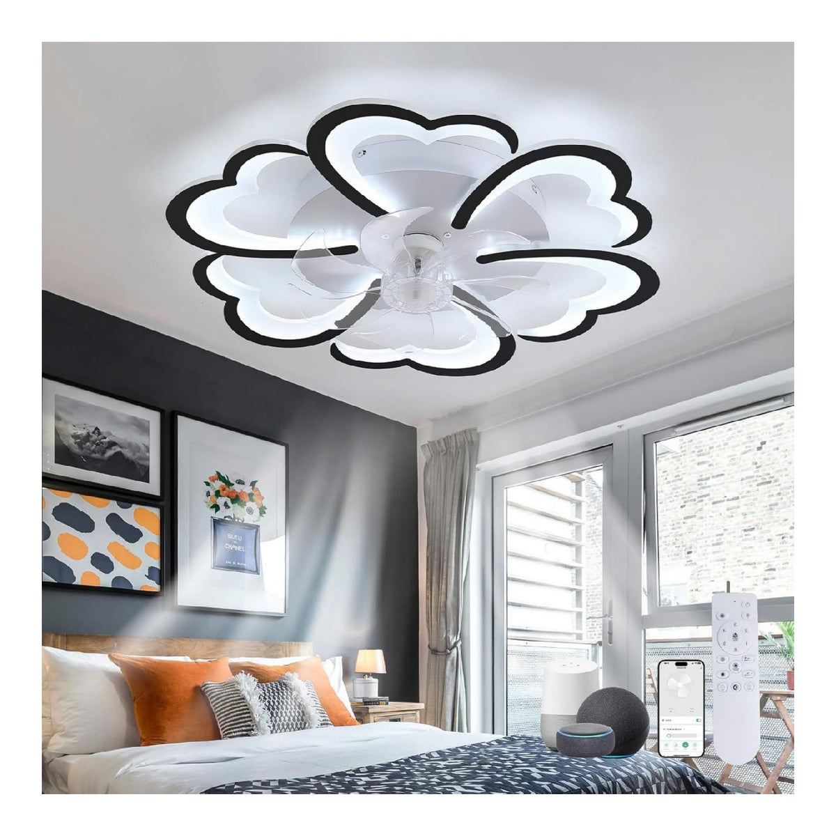 Lustre Noir et Blanc au style moderne avec conception fonctionnelle BC-1695