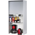 Ilots de rangement fixes reglable finition bois blanc