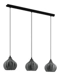 Eclairage Noir et Transparent contemporain en version suspension 40 W E27