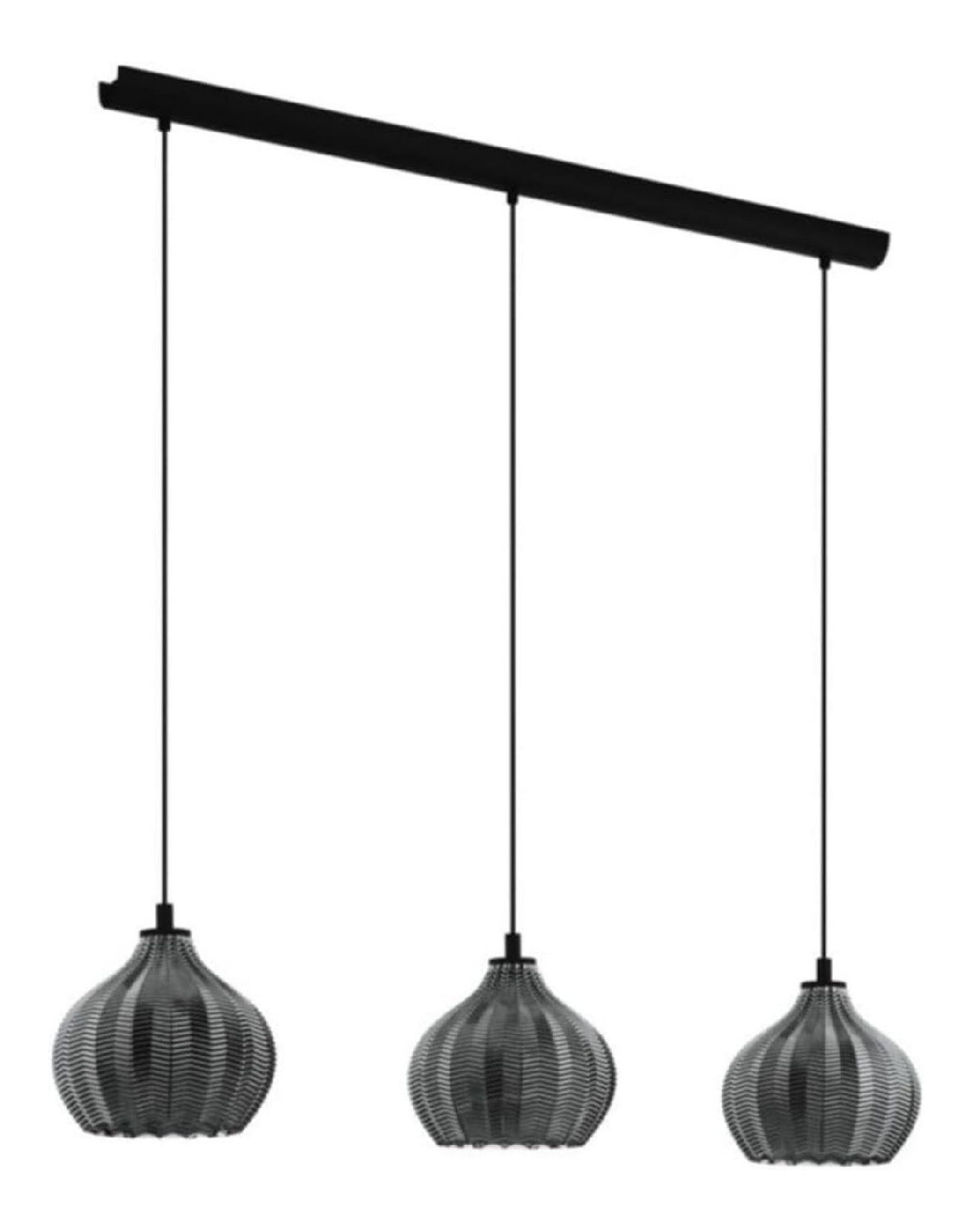 Eclairage Noir et Transparent contemporain en version suspension 40 W E27