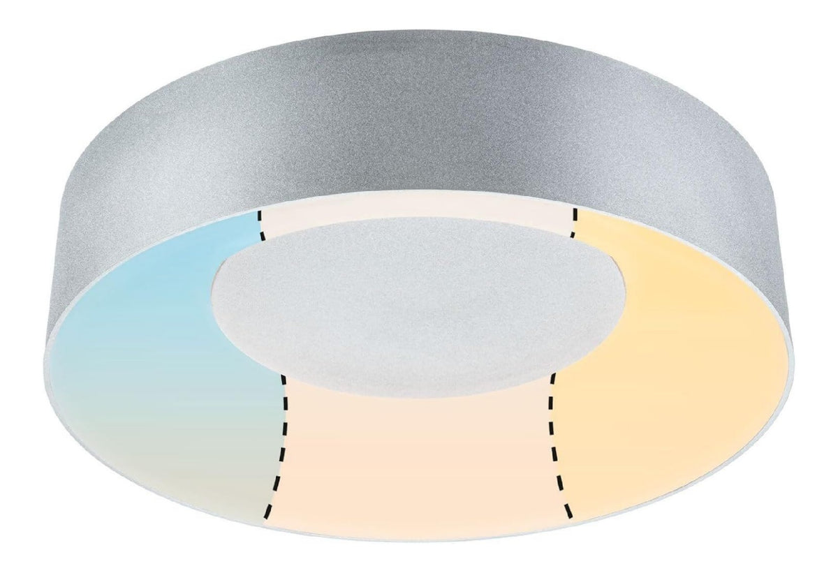 Plafonnier Noir et Blanc a presence elegante et lumiere agreable 18W IP44 3000 K