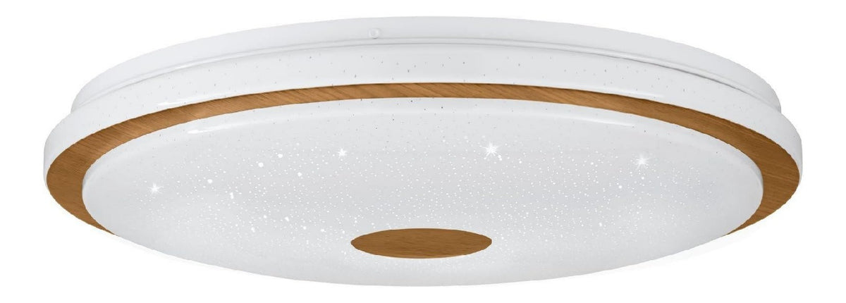 Plafonnier Blanc et Ambre aux lignes epurees avec eclairage confortable BR-5578