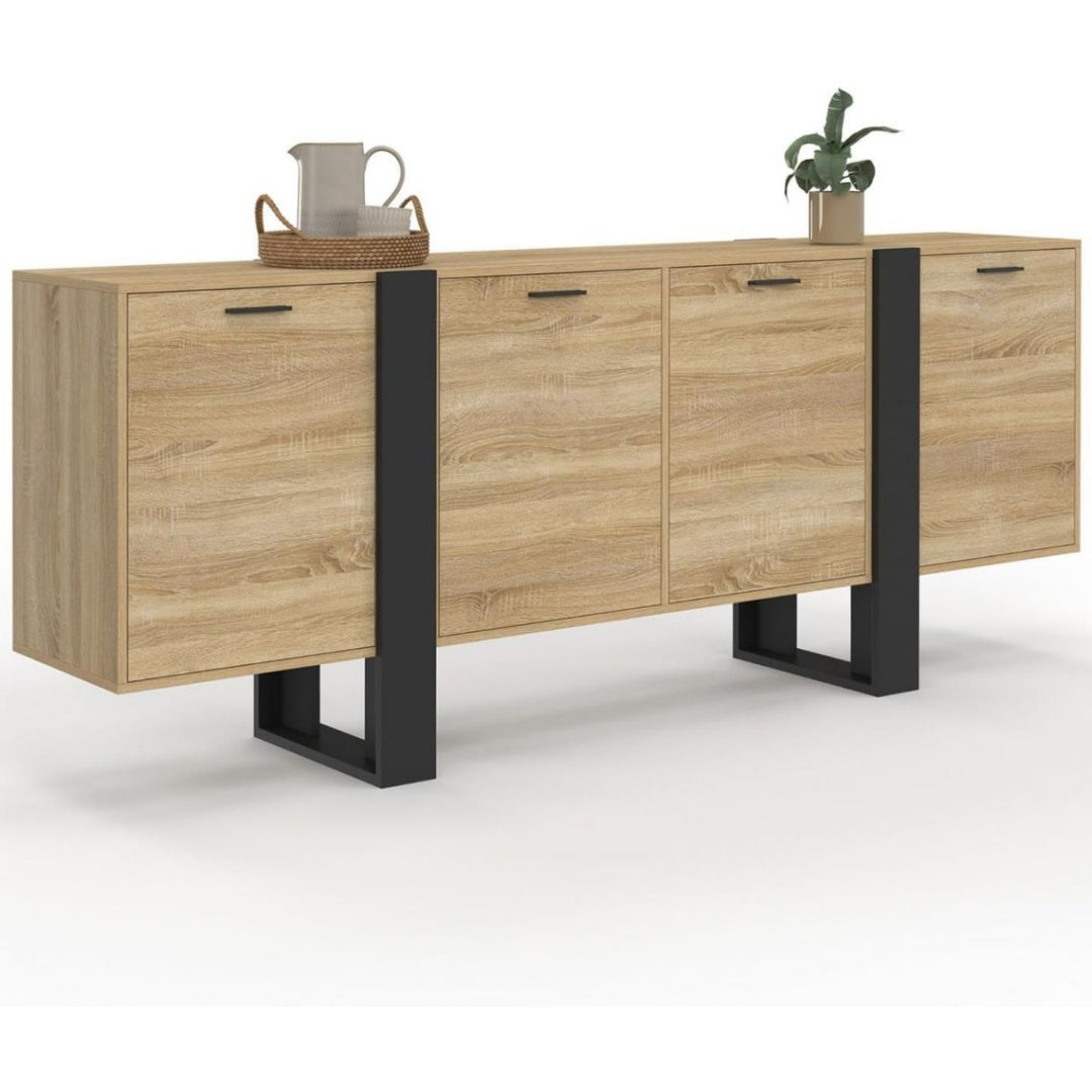 Escabeaux pliable finition bois naturel