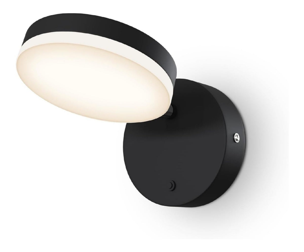 Applique murale decoratif Noir et Ambre avec diffusion lumineuse harmonieuse 8W 3000K