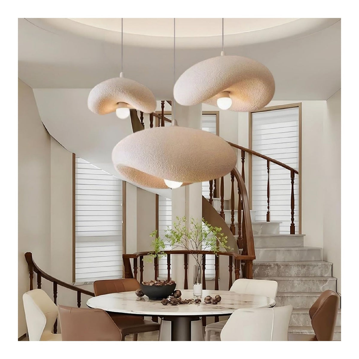 Solution lumineuse Blanc et Ambre au dessin sobre en format suspension 60W E27